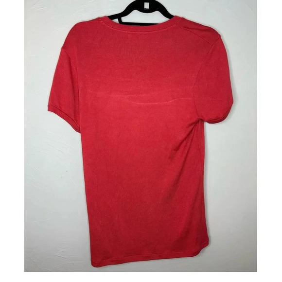 Zara Short-Sleeved Sweater Size Small Lightweight Red Pink Layering Piece - Picture 2 of 5